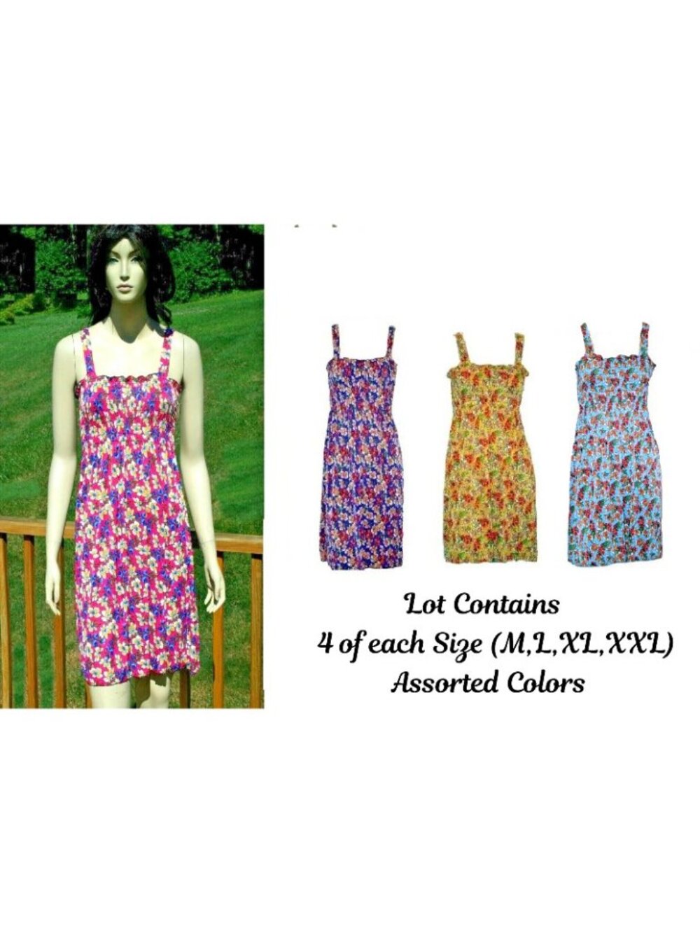 Wholesale Sundresses Sleeveless Clothing M-XXL Lot of 16 $5.00pc